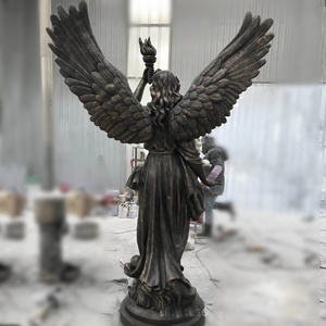 Scultura <span class=keywords><strong>di</strong></span> angelo grande in vetroresina per esterni della <span class=keywords><strong>luce</strong></span> della dea - Product Image 3