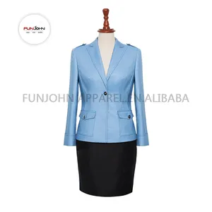 Terno de design uniforme de escritório elegante mulheres terno de negócios para uniforme de hotel