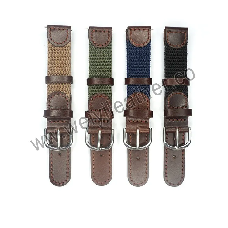 Cinturini per orologi in pelle di Nylon Patchwork prodotti personalizzati orologi di buona qualità 18/20/22mm per ragazze nuova moda 1 per borsa Opp