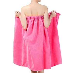 妇女的软水疗身体包裹毛巾淋浴浴缸海滩长毛巾长袍毛巾