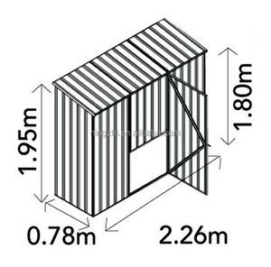 High Performance Home &amp; Garden Easy Assemble Steel Storage Shed Garden Tools Metal Shed - Product Image 2