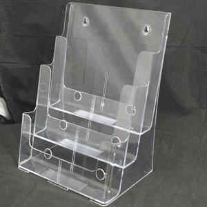 2 Tiers A5 Size Wandmontage Plastic Tafel Brochure Document Display Stand/Plaats Kaarthouders