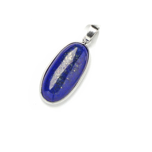 <span class=keywords><strong>Pendentif</strong></span> en pierre précieuse ovale <span class=keywords><strong>lapis</strong></span> <span class=keywords><strong>lazuli</strong></span>, pierre précieuse ovale, pour la fabrication de bijoux, livraison gratuite - Product Image 1