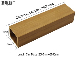 ท่อนไม้ Pvc รีดขึ้นรูปสี่เหลี่ยม,ท่อไม้<span class=keywords><strong>ระแนง</strong></span>ไม้โอ๊คทนต่อสภาพอากาศ - Product Image 2