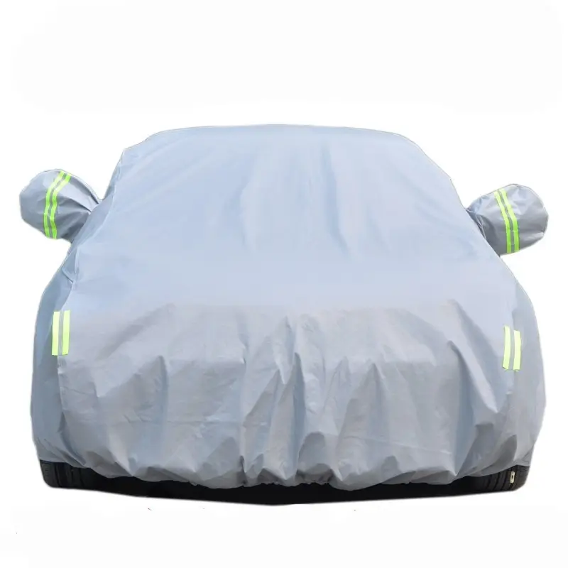 La taille adaptée aux besoins du client épaissir le Polyester ajoutent la couverture imperméable de Protection de corps de voiture de Hoil de coton avec la couverture latérale de miroir