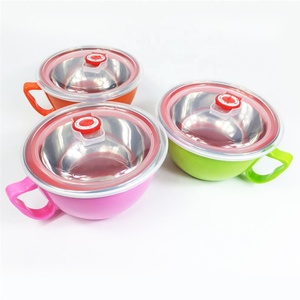 Snack Bowl Noodle Pot Soup Bowl Stainless Steel LeakProof Food Storage Container with Handle and Lid Bento Lunch Box <strong>Ramen</strong> - Product Image 5