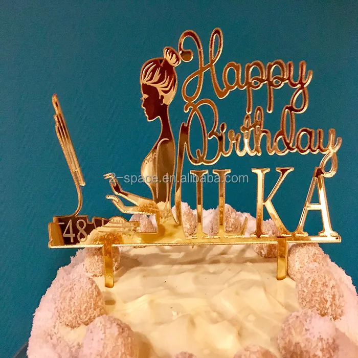 सोने कस्टम केक अव्वल रहने वाले छात्र कंप्यूटर लैपटॉप महिला सिल्हूट व्यापार उपहार 48th सोने कस्टम केक अव्वल खुश जन्मदिन का केक अव्वल रहने वाले छात्र