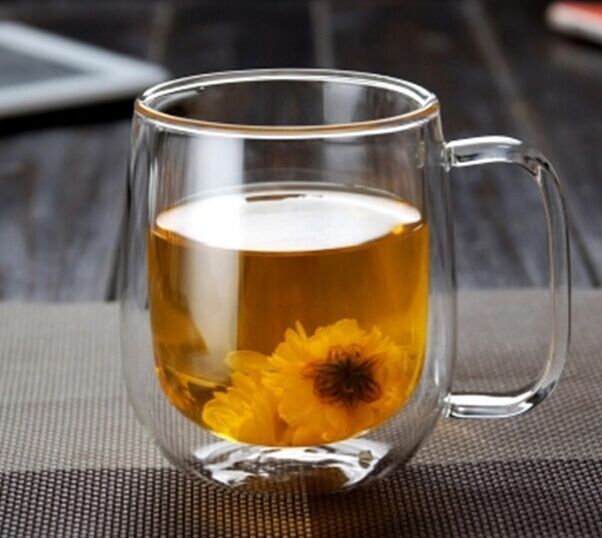 250ML Double Walled Borosilicate Glass Coffee Cup with Lid