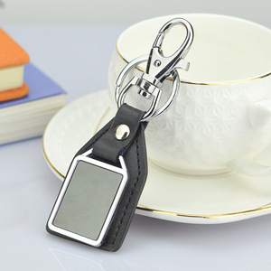 OEM Artig ifts Factory kunden spezifische Logo-Schlüssel ringe Sublimation Blank PU-Leder-Schlüssel anhänger Personal isierte Werbe-Auto karabiner