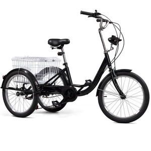 Tricycles pour adultes de nouvelle conception fabriqués en Chine, 6 vitesses / excellent <span class=keywords><strong>tricycle</strong></span> pour adultes, vélo de 20 pouces / meilleur <span class=keywords><strong>tricycle</strong></span> pour adultes de 26 pouces avec sièges larges - Product Image 5