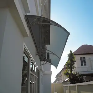 Fenêtre Et Porte En Plastique Housse De Pluie Extérieure En Polycarbonate Pare-Soleil Auvent