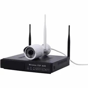 Plug & Play 4CH WIFI NVR Kit 4 Channel Long Range Wireless Outdoor Camera Home Security System