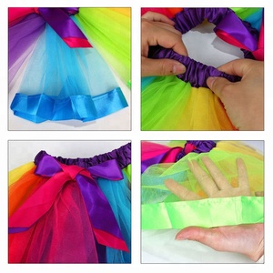 Multi colore Del Bambino della ragazza Arcobaleno TUTU Capretti Pannello Esterno Della Ragazza Della Principessa Danza Gonne di <span class=keywords><strong>Tulle</strong></span> - Product Image 3