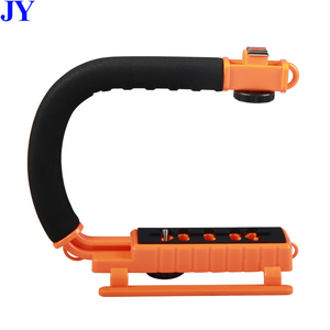 JingYing ที่ยึดแฟลชรูปตัว <span class=keywords><strong>C</strong></span> แบบพกพา,ที่จับกันสั่นกล้องวิดีโอสำหรับกล้อง - Product Image 2