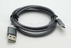 Cable USB3.0 de Aleación Metálica de <span class=keywords><strong>Alta</strong></span> <span class=keywords><strong>Gama</strong></span>, Cable Flexible Micro USB V8 para Teléfono Celular <span class=keywords><strong>Samsung</strong></span> Huawei - Product Image 5