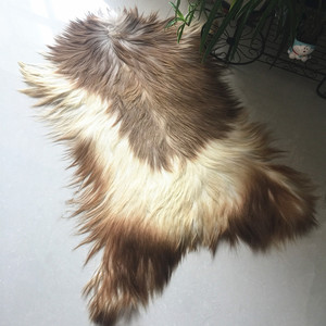 新しいデザインふわふわソフト家の装飾リビングルーム寝室ロングヘアゴートファーラグ - Product Image 4