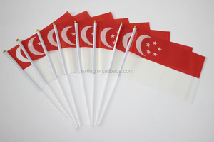 9x11 см государственные флаги, Флаг Сингапура, ручной флаг - Product Image 2