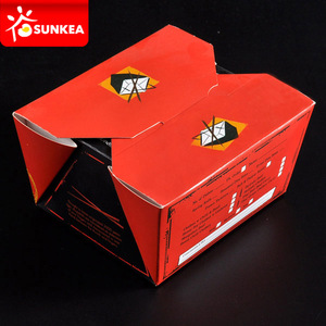Company Brand Logo Printed Paper Empanadas Box Food &amp; Beverage Packaging Coated Paper Disposable UV Coating Varnishing <strong>Embossing</strong> - Product Image 1