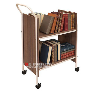 Bán Hot Thiết kế hiện đại bằng gỗ nội thất thư viện cuốn sách xe đẩy với bánh xe - Product Image 5