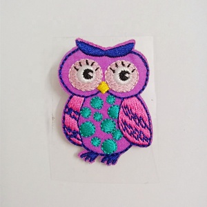 Dễ Thương Hồng <span class=keywords><strong>Owl</strong></span> Vá Thêu Đính <span class=keywords><strong>Patches</strong></span> Cho Áo Khoác Túi Quần Áo Peel Và Stick Sticker Tự Dính Thêu Vá - Product Image 1