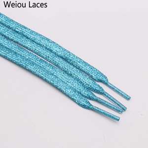 Weiou Freddo Pearlized Glitter Lacci Delle Scarpe Luccicanti lucido Piatto Colori Chic Shimmering Lacci Delle Scarpe Lacci delle scarpe Di Natale 120*0.7 centimetri - Product Image 4