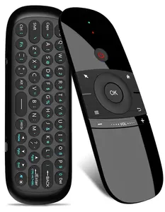 促销价格空中飞行鼠标 W1 无线迷你键盘 2.4g 遥控为 android 电视盒