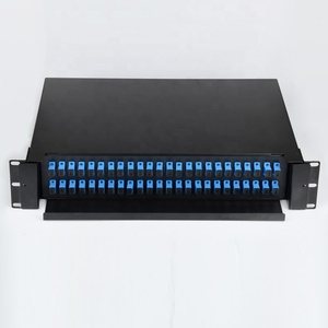 <span class=keywords><strong>2U</strong></span> 19 ''แผงต่อสายไฟเบอร์ออปติกแบบเลื่อนได้กล่องขั้วชนิดลิ้นชัก SC 48พอร์ตสายออปติก - Product Image 2