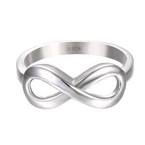 BORUO 925 <span class=keywords><strong>anello</strong></span> <span class=keywords><strong>in</strong></span> <span class=keywords><strong>argento</strong></span> Sterling lucido <span class=keywords><strong>infinito</strong></span> simbolo appannamento Comfort resistente misura <span class=keywords><strong>anello</strong></span> di nozze - Product Image 4