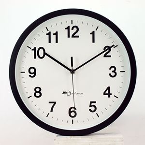 Modern Simple Style Battery Operated Black <strong>Wall</strong> <strong>Clock</strong> With Custom Printed Face - Product Image 1