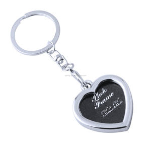 Sáng Tạo Vuông Vòng Tròn Trái Tim Khung Ảnh Móc Chìa Khóa Kim Loại Đơn Giản <span class=keywords><strong>Keyring</strong></span> Ảnh Móc Chìa Khóa Quà Tặng Mới Cho Người Yêu - Product Image 1