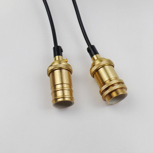 Vendimia E26 E27 lámpara loft estilo industrial latón bombilla Edison portalámparas base para <span class=keywords><strong>luz</strong></span> de techo colgante - Product Image 4