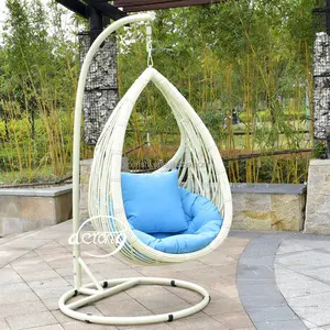 2016 en plein air en rotin suspendus chaise d'oeufs meubles PE rotin fauteuil suspendu jardin loisirs swing