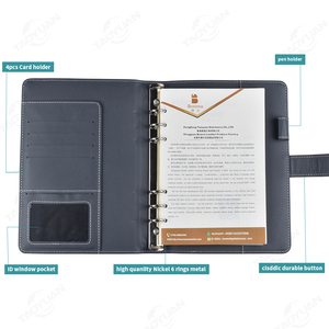 Sublimation A5 Ring Binder Notebook 2018 Gorgeous Metallic Leather Presentation Folder