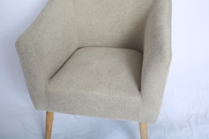 Inicio Hotel Restaurante o Bar Diseño de acento de madera maciza Sofá individual moderno Sillón de tela de ocio cómodo - Product Image 4