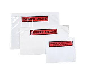 Hoge Kwaliteit Plastic Mailing Enveloppen Self Seal Document Ingesloten Clear Plastic Paklijst Envelop