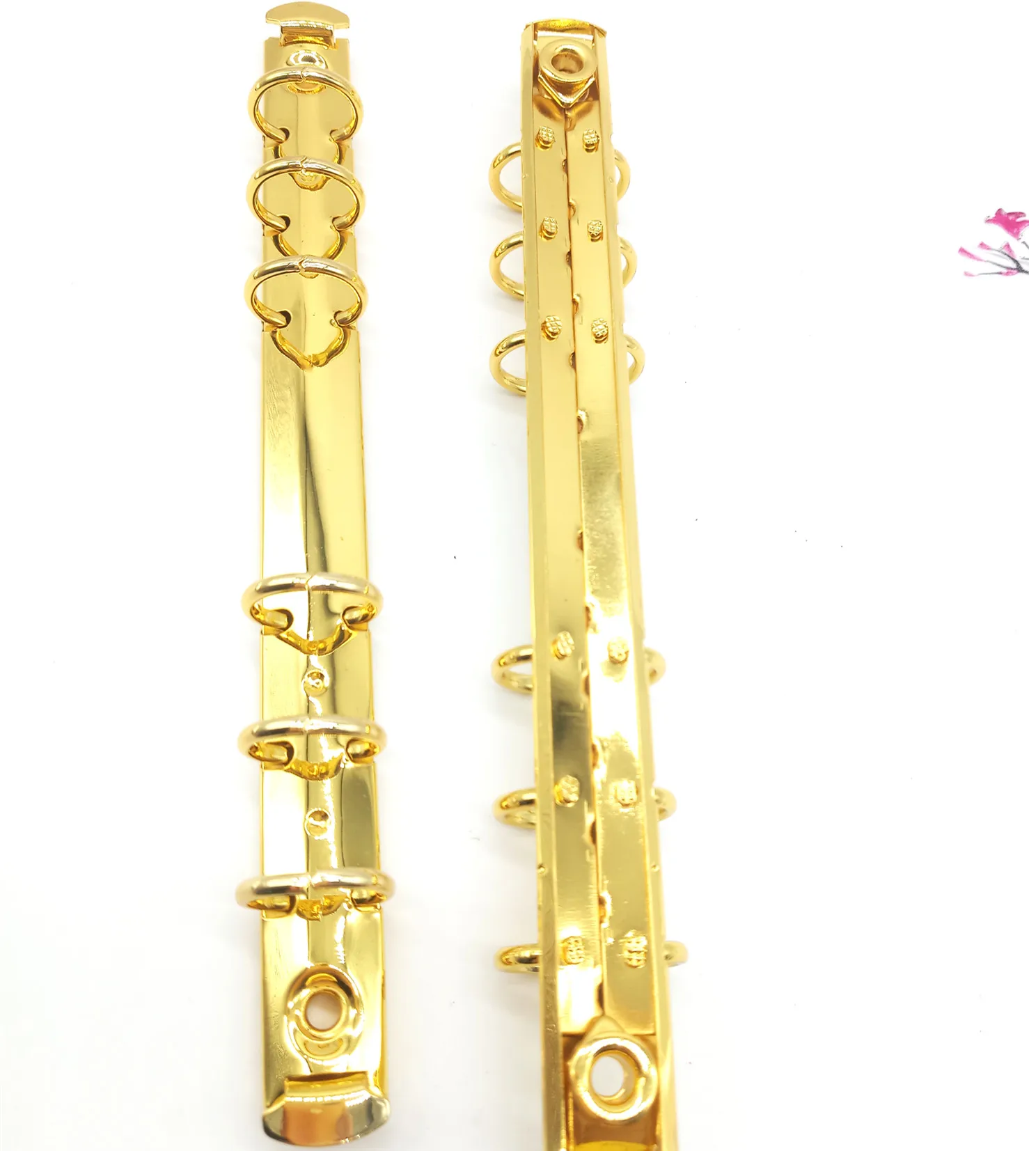 Made in China A5 A6 A7 B4 B5 size 6 ring binder mechanism black gold vintage color rose goldSpecial gold, rose gold metal 6 ring
