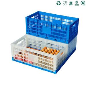 plastic folding collapsible egg container storage transporting box crates crate