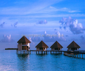 โอเวอร์วอเตอร์รูปแบบสำเร็จรูปนักท่องเที่ยวรีสอร์ทวันหยุดบ้านบังกะโลแบบแยกส่วนบ้านบังกะโล