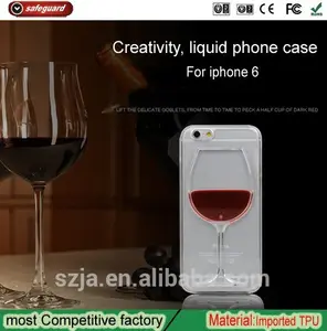 2015 nouveau design mobile téléphone étui de cocktail. bouteille tpu téléphone mobile pour couvrir iphone 6 4.7''