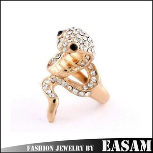 Exportación fake 18 k oro anillo de <span class=keywords><strong>la</strong></span> serpiente para para del partido ocasión - Product Image 1