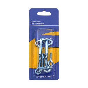 Q195 DE SEGURIDAD DE ACERO ventana puerta gancho ojo cabaña kit de gancho con una pequeña tarjeta de papel blister - Product Image 2