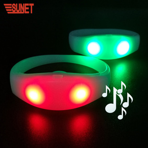 SUNJET สีเหลืองสีชมพูสว่างขึ้นนำสร้อยข้อมือเสียงเปิดใช้งานสร้อยข้อมือ - Product Image 2