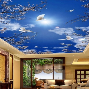 Plafond tendu effet 3D imprimé UV avec des étoiles et des planètes dans le ciel pour les murs - Product Image 4