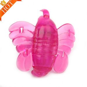 Kostenlose individuelle Schachtel - Weibliche Masturbation tragbarer Mini-Fernbedienungs-Schmetterling C-Form tragbarer Zahnstab-Vibrator Dildo