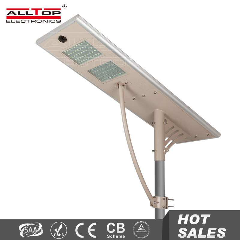Al aire libre IP65 80 W todo en uno integrado LED Luz de calle solar