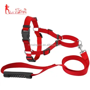 Nylon No-pull Dog Harness & Leash Set,Front Lead for Easy Training,Walking,Climbing and Hiking