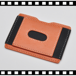 Thiết Kế Mới Nhất Đàn Ông Da Thật Thẻ Nhỏ Chủ Tiền Ví Có Dây Thun - Product Image 2