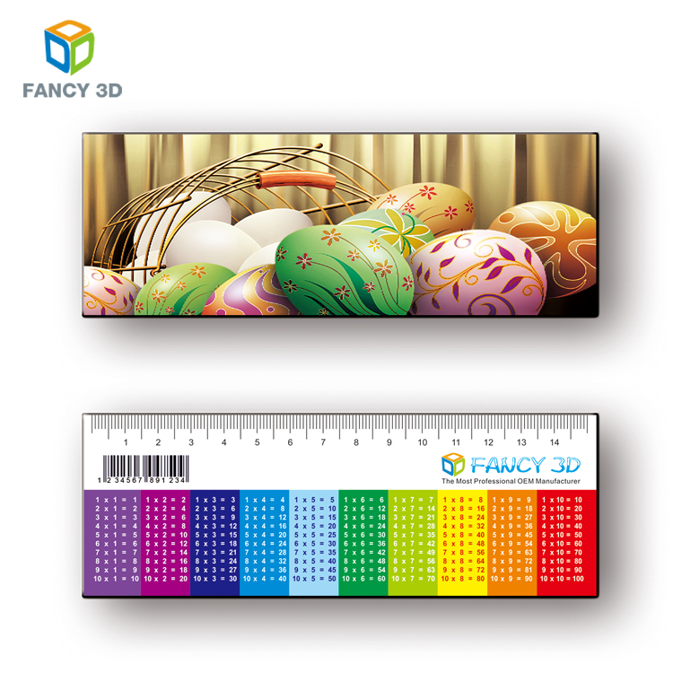 Zebulun оптовая продажа китайских товаров умножение 3D PP PET линзовидная пластиковая школьная линейка