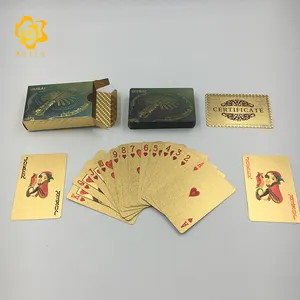 Factory Price Dubai gold foil Craft Plastic playing cards with full color printing of Jebel Ali Port For Dubai Souvenir Gifts
