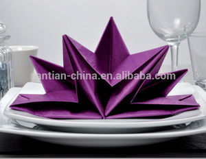 Imprimé pliage serviettes, Aubergine <span class=keywords><strong>pré</strong></span> fold serviettes - Product Image 1